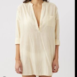 O'Neill Belizin Striped Sahara Sun Cover Up Tunic Dress Vacation Beach Sun